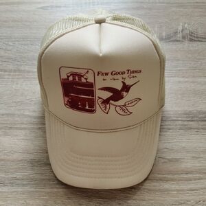 Saba Cream and Red Graphic Trucker Hat